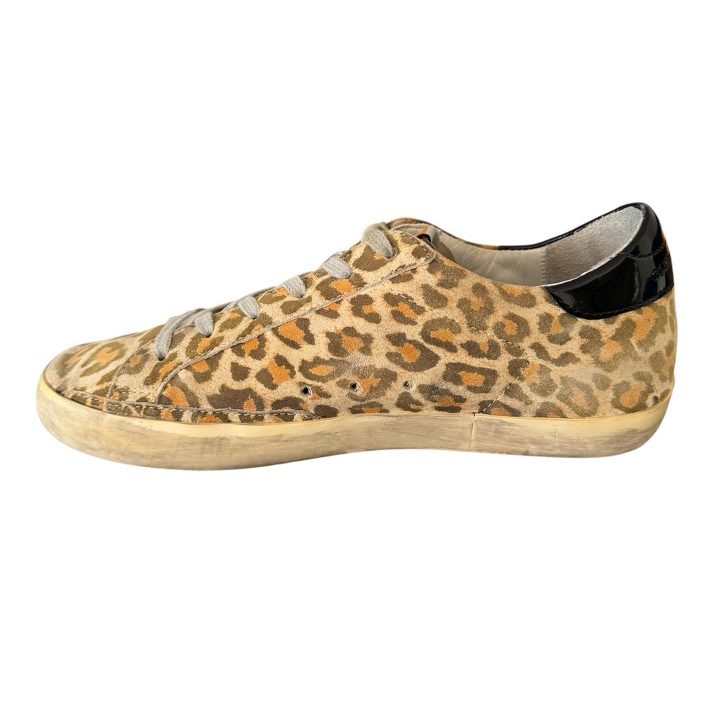 Golden Goose Super Star Glitter Leopard Print Leather Sneakers - Picture 9 of 17